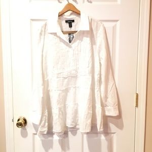 White baby doll blouse
